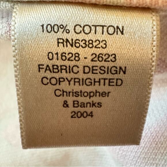 Christopher & Banks pink red white green flower floral jacket size medium M
 b4 - Picture 3 of 6